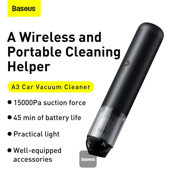 Baseus A3 Car Vacuum Cleaner (15000pa) - Tarnish