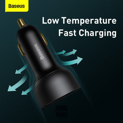 Baseus 100W USB + Type-C / USB-C Digital Display PPS Car Fast Charging 6(Black)