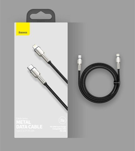 Baseus Cafule Series Metal Data Cable Type-C to iP PD 20W 0.25m Black