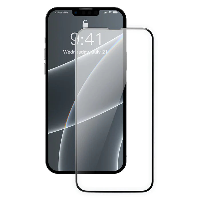 Baseus 0.3mm Full-screen and Full-glass Tempered Glass Film For iP13/13Pro 6.1inch 2021(2pcs/pack+Pasting Artifact) Black
