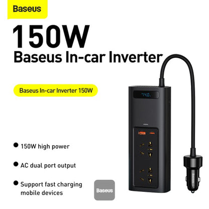 Baseus In-car Inverter 150W (220V CN/EU) Black
