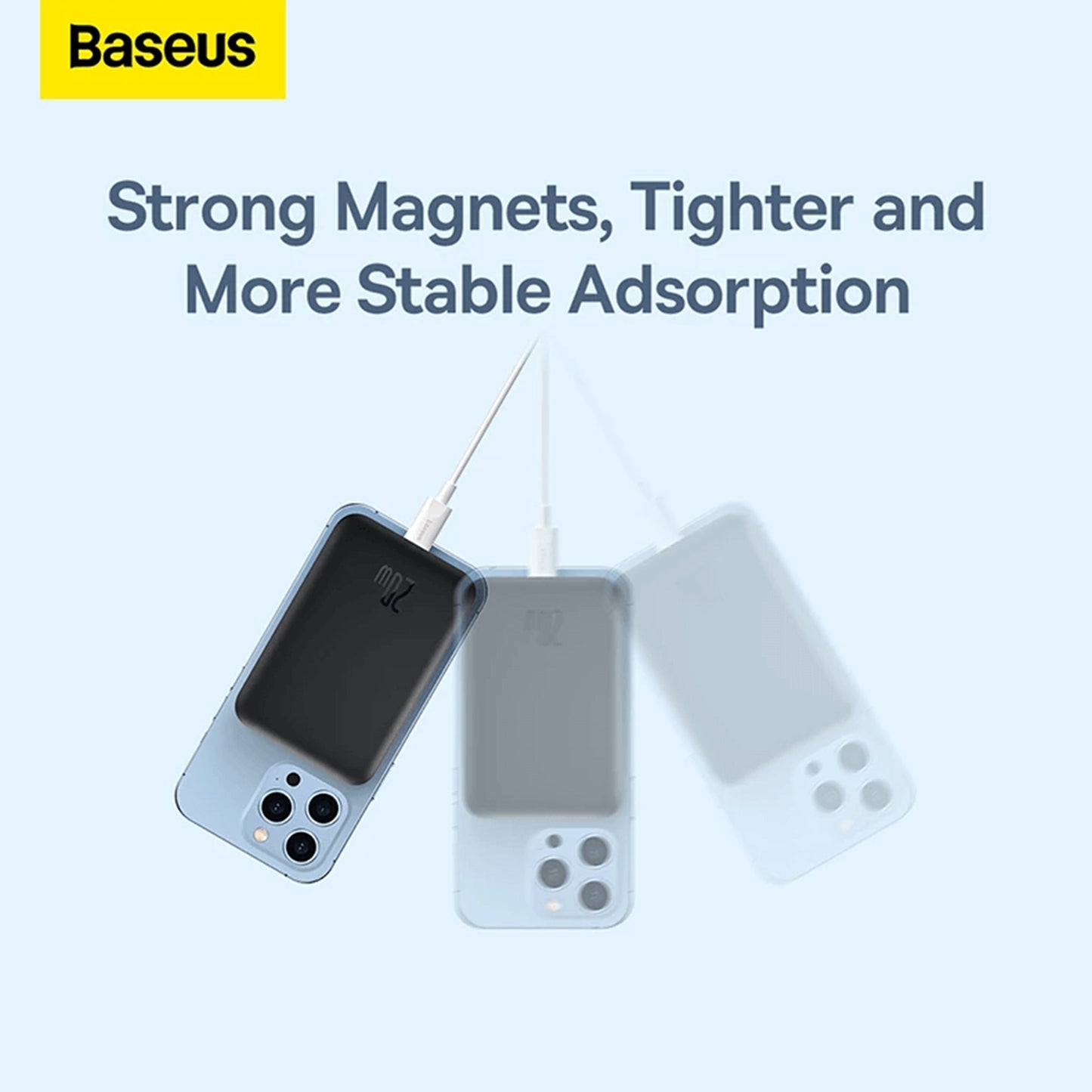 Baseus Magnetic Wireless Charging Power bank 6000mAh 20W Black tighter and stable