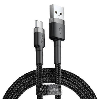 Baseus cafule Cable USB For Type-C 2A 3m Gray+Black