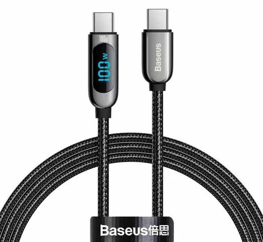 Baseus Display Fast Charging Data Cable USB-C Type-C To Type-C 100W 1M