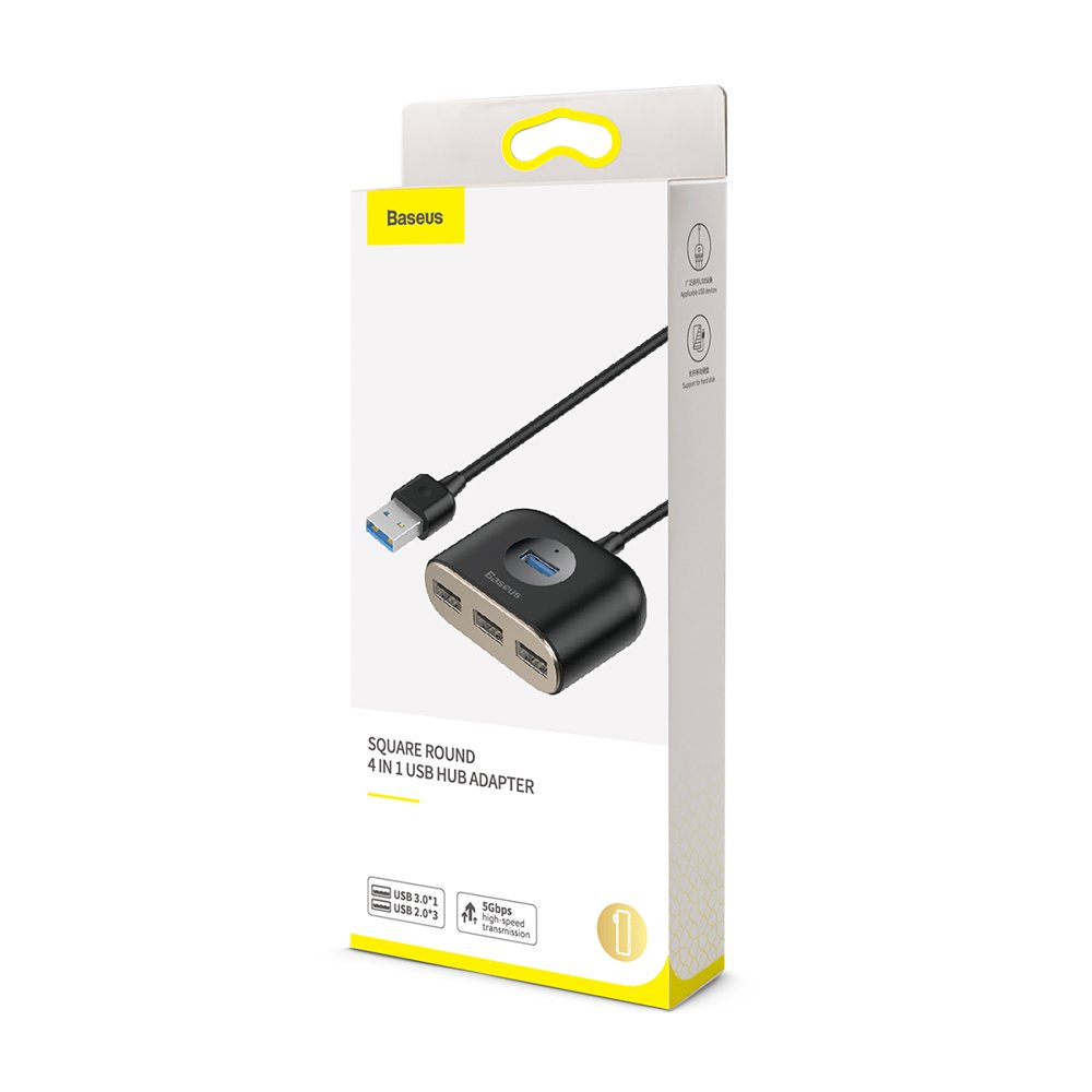 Baseus Square round 4 in 1 USB HUB Adapter