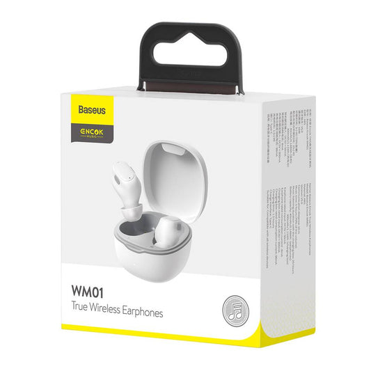 Baseus encok WM01 TWS earphones white NNGWM01-02