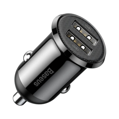 Baseus Grain Pro Car Charger (Dual USB 4.8A ) Black